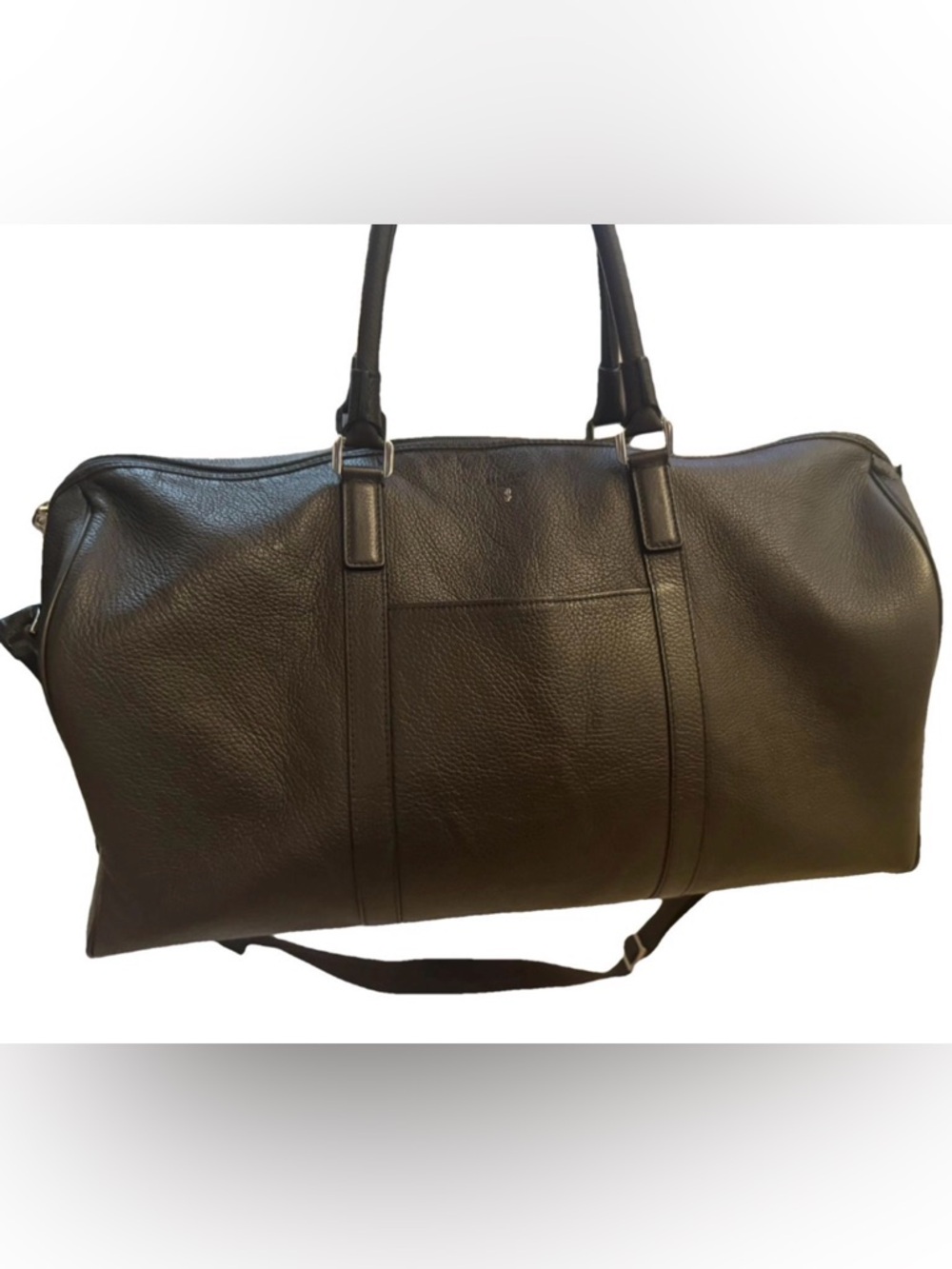 Serapian Men's Black Leather Weekender Bag - Classic Travel Duffle